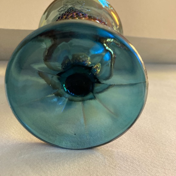 Vintage Carnival Glass Goblet Harvest Grape - Picture 7 of 9